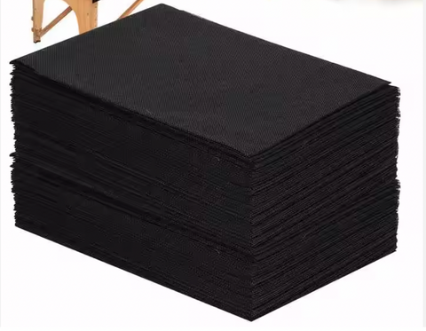 100 Pieces Disposable Black Waterproof Massage Table Sheets